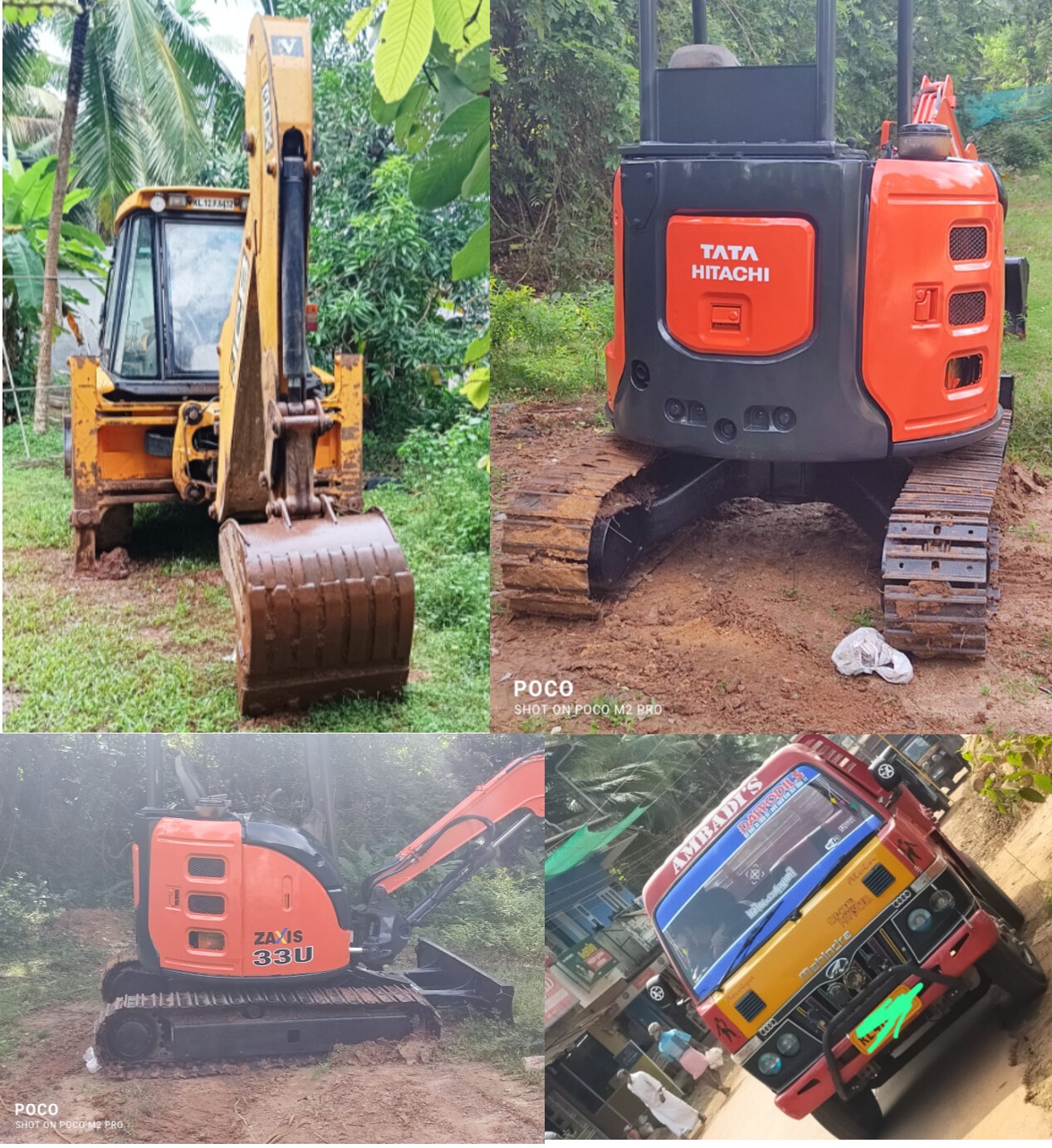 AMBADI'S EARTH MOVERS, JCB, HITACHI, TIPPER 
