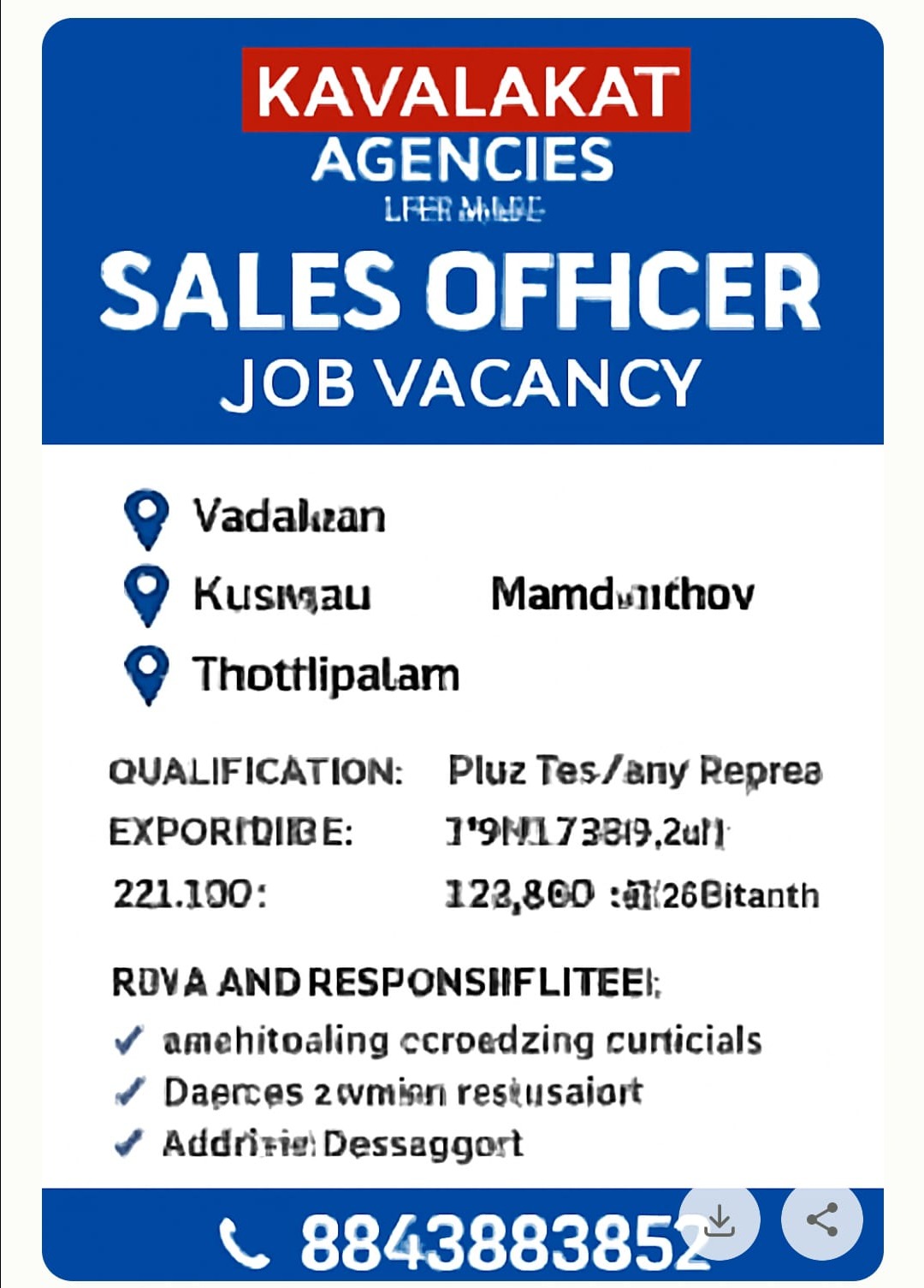Job Vacancy: Sales Officer