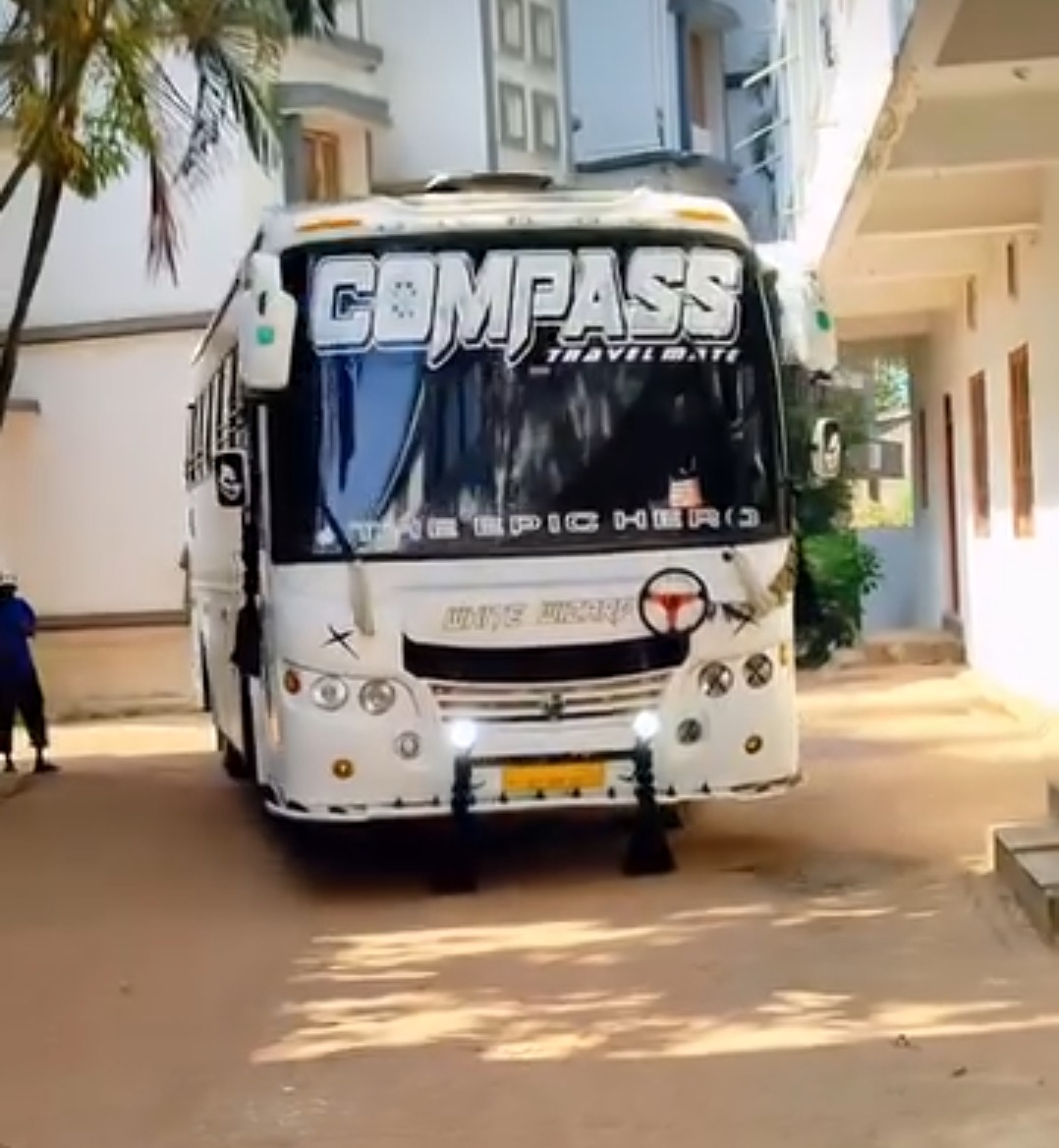 Tourist bus in wayanad Kalpetta, traveller in wayanad Kalpetta, Compass Travelmate