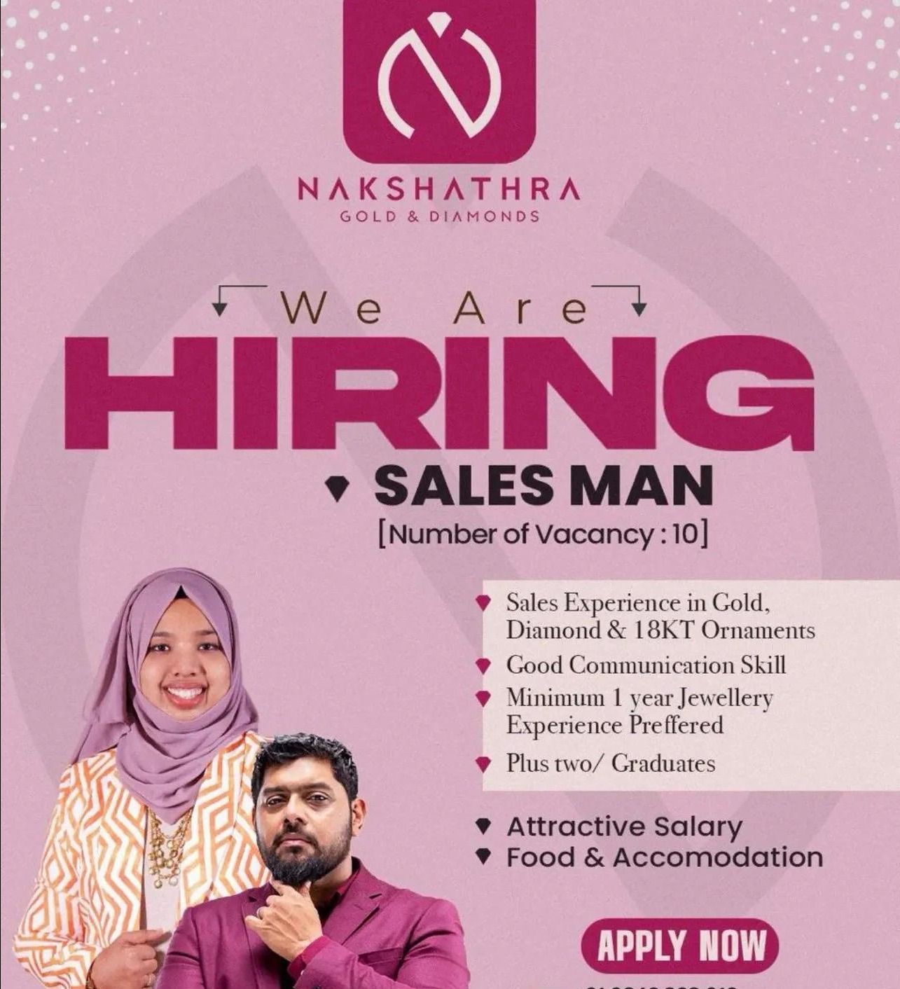 Job Vacancy: Sales man