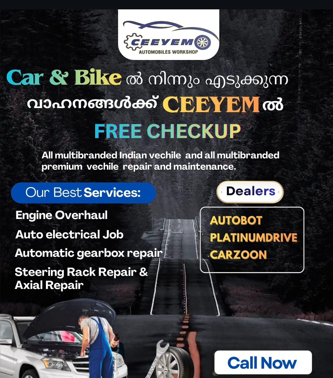  Car workshop kannothumchal kannur, Ceeyem four wheel automobile workshop kannothumchal kannur 