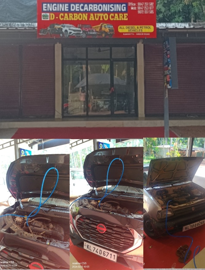 Engine Decarbonising Vadakara,Engine Decarbonising Nadapuram,Engine Decarbonising Kuttiadi, Engine Decarbonising  Aroor,D carbon Auto Care Engine Decarbonising Kakkattil Aroor