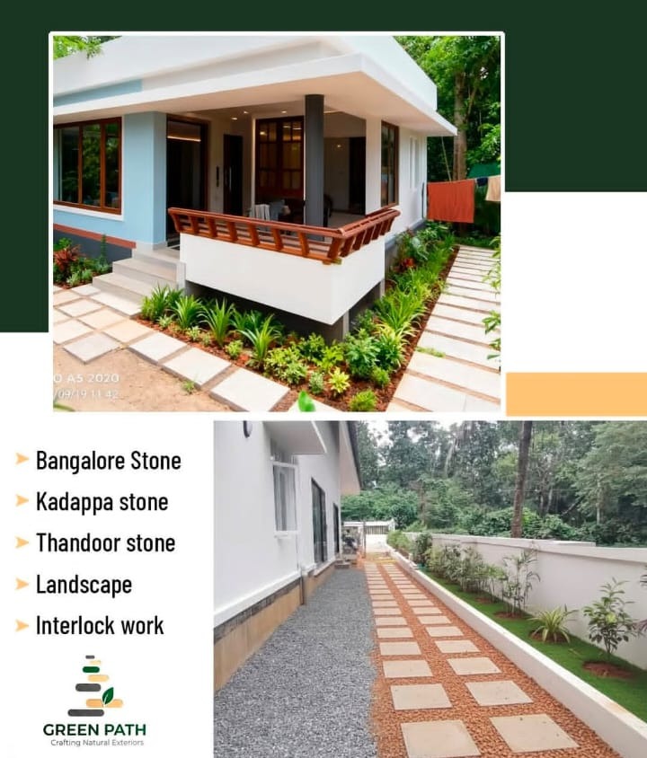 Landscaping Work Cherthala, Landscaping Work Alappuzha, Bangaluru Stone Work Cherthala, Bangaluru Stone Work Alappuzha, Garden Work Cherthala, Garaden Work Alappuzha,Green Path