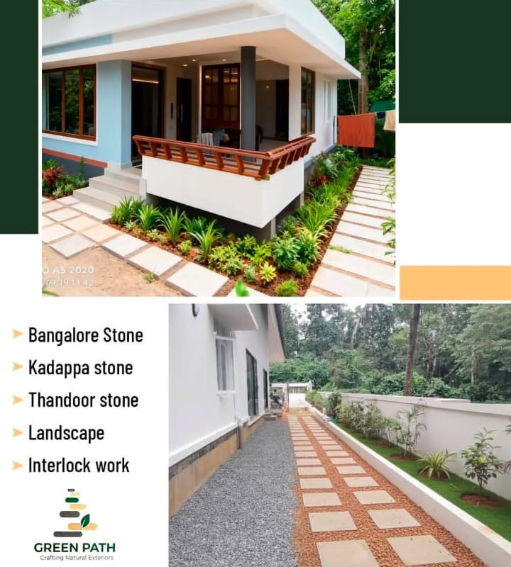 Landscaping Work Kottayam, Bangalore Stone Work Kottayam, Garden Work Kottayam,Green Path Landscaping