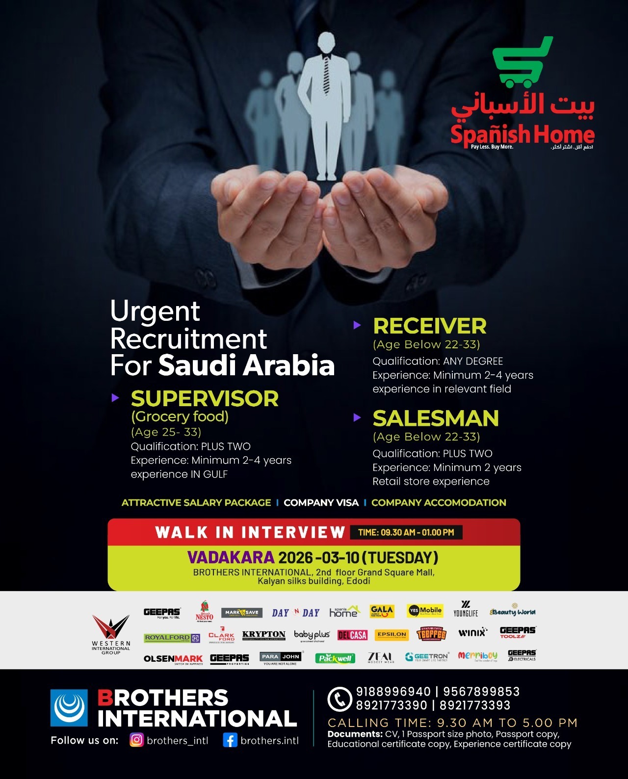 Job opportunity vadakara, job vacancy ,job vacancy saudi arabia