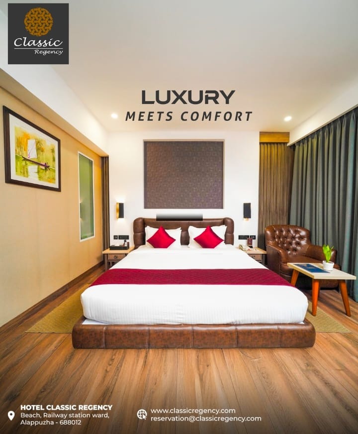 Hotel alappuzha,Hotel stay near beach alappuzha,Classic Regency 