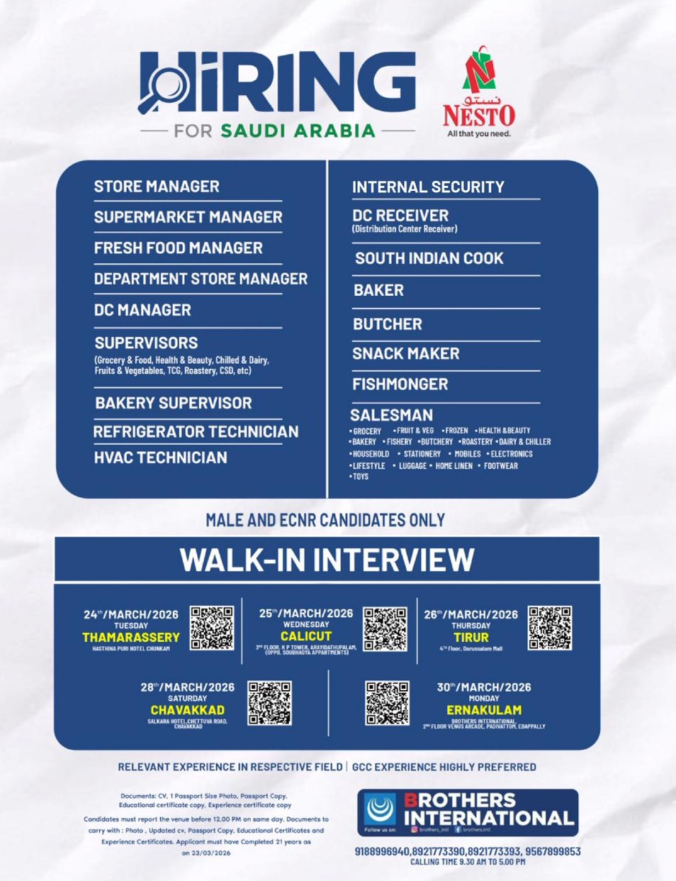 Job opportunity in GCC, Job vacancy in saudi arabia