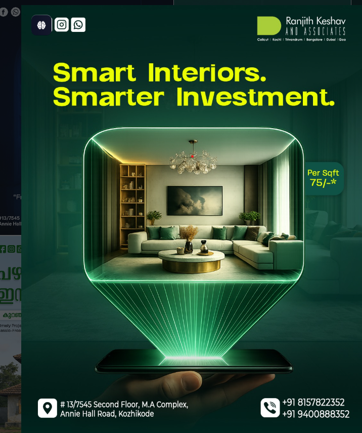 Interior Designers in Calicut| Home & Commercial Interiors Kozhikode- Ranjith Keshavan & Associates 