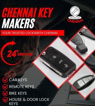 Locksmith in Chennai, Car key maker Chennai, Duplicate key Maker in Chennai, Bike key maker Chennai, House key maker in Chennai, Chennai Key Makers 
