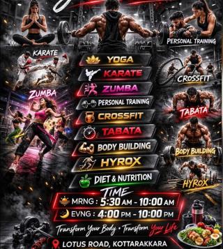 ​Gym in Kottarakkara , Fitness Center in Kottarakkara, ​Ladies Gym Kottarakkara, ​Fit Factory 