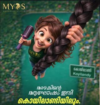 Beauty Salon in Payyoli , Bridal Makeup Payyoli , Hair Styling Payyoli , Unisex Salon Payyoli , Myos makeover studio 