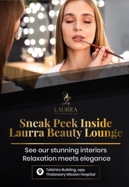 Unisex Beauty salon in Thalassery,  Makeup artist Thalassery, Tattoo studio Thalassery, Laurra Beauty Lounge 