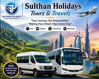 ​Travel agency in Vyttila Kochi, Kerala tour packages Vyttila Kochi,  Luxury bus rental Vyttila Kochi, Sulthan Holidays 
