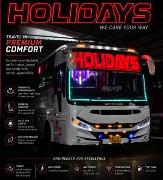 Tourist bus service Perambra Kadiyangad, Traveler service Perambra Kadiyangad, Ac Non ac Tourist bus and Traveler service Perambra Kadiyangad, ​Holidays Tours 