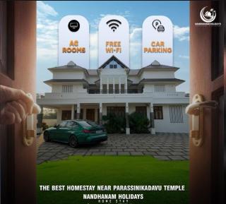  Home stay Parassinikadavu, AC rooms in Parassinikadavu, Nandhanam Holidays Parassinikadavu Kannur, Premium  Home stay 