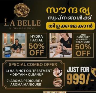  La Belle Salon & bridal studio in Palakkad, Salon home services avilable in Palakkad, Hair Skin Bridal service 