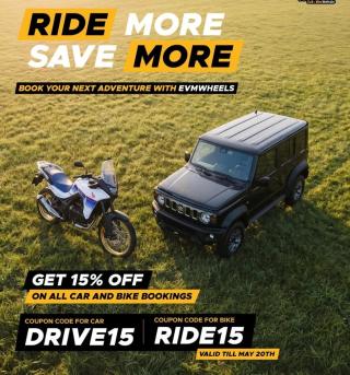 Self drive car & bike rentals Kerala and Tamilnadu, Car and Bike luxury leasing Kerala and Tamilnadu, ​EVM Wheels 