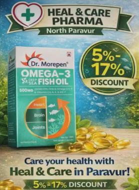 ​Pharmacy in North Paravur, Medical shop KMK Junction North Paravur, ​Heal and Care Pharma 