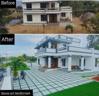 Landscaping companies in Kottayam,  Hardscape Softscape Outdoor Design stone work Kodungoor Kottayam, ​Stone Art Landscape