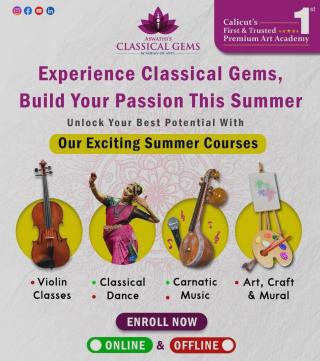 Art Academy in Calicut, Classical Dance school in Calicut, Online art courses in Calicut, Mural painting workshops in Calicut, Aswathi's Classical Gems 