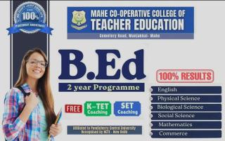 ​Teacher Education Institution Mahe, B.Ed College Pondicherry University Mahe, Teacher Training Courses Mahe, Mahe Cooperative College of Teacher Education 