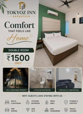 ​Rooms in Karanthur Kozhikode, Stay in Karanthur Calicut,  AC  Non AC rooms in Kozhikode, Hotels near Nayara Petrol Pump Karanthur, Tokyoz Inn 