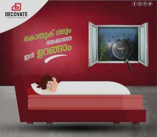​Mosquito net Windows in Kuriyachira Thrissur, ​Mosquito net Doors in Kuriyachira Thrissur, Decovate Mosquito Screens 