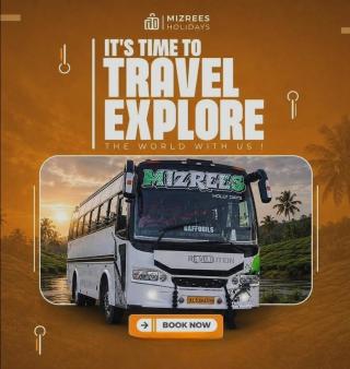 Tourist bus service Pandikkad, Traveller and Tourist bus Booking service Kidangayam Pandikkand, ​Mizrees Holidays