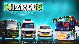 Tourist bus service Pandikkad, Traveller and Tourist bus Booking service Kidangayam Pandikkand, ​Mizrees Holidays