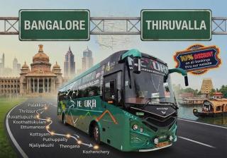 Muvattupuzha to Bangalore bus booking, Koothattukulam to Bangalore bus booking, Kuruvilangad to Bangalore bus booking, Puthupally to Bangalore bus, Nexora Bus 