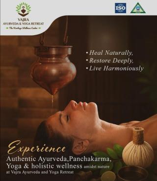 ​Ayurveda hospital in Kochi,  Yoga retreat in Kochi, NABH ISO certified Ayurveda center in Kochi,  Vajra Ayurveda Yoga Retreat 