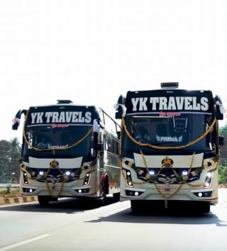 Mangalore to mantralayam bus booking,vittla to mantralaya bus booking,YK Travels 