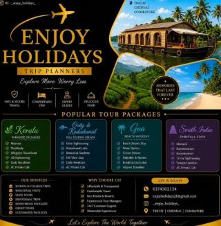 Tour planners in Trichy chennai Coimbatore, IV Packages in Trichy chennai Coimbatore,Enjoy Holidays 
