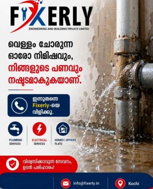 Electrical Service in kochi,Plumbing Service in kochi,Electrician in kochi,Plumber in kochi,Fixerly Engineering & Building Pvt Ltd 