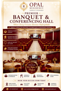 Banquet hall Nampally Hyderabad,Hotel in Nampally Hyderabad,Opal residency nampally hyderabad
