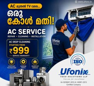 Electronics repair shop in karaparamba calicut,Electronic appliance service in karaparamba calicut,AC Fridge TV Washing machine Mobile Laptop repair service in karaparamba calicut, Ufonix Tech Solutions LLP 