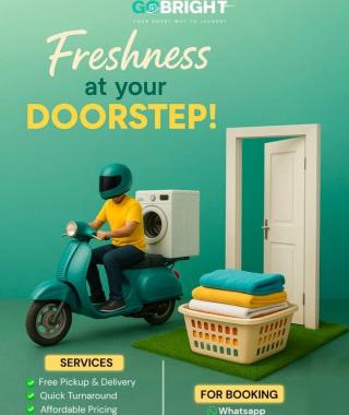 Laundry Service in kochi,Pickup & delivery Doorstep laundary service in kochi,GoBright 