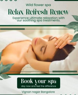 Spa in vignan nagar bangalore,Massage center in vignan nagar bangalore, Body pain relief treatment in vignan nagar bangalore, Wild Flower Spa 