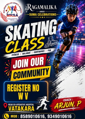 Skating class in vadakara,Skating Training Center in vadakara, RAGAMALIKA 
