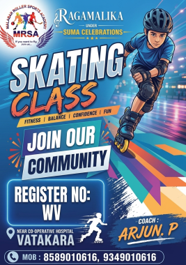 Skating class in vadakara,Skating Training Center in vadakara, RAGAMALIKA 