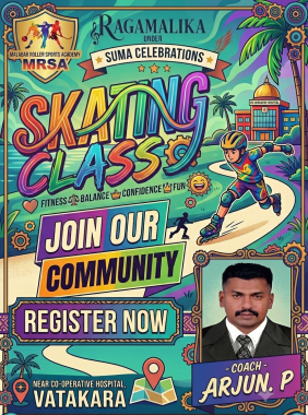 Skating class in vadakara,Skating Training Center in vadakara, RAGAMALIKA 