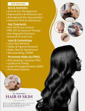 Dr Soumyas Hair O Skin Vellikulangara Vadakara, Skin care center vellikulangara vadakara, Hair treatment vellikulangara vadakara, Hair O Skin Cosmetology Aesthetic clinic Vellikulangara 