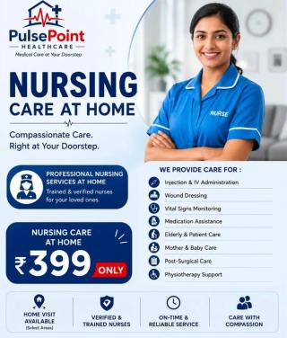 Home doctor visits in jamnagar gujarat,Dr teleconsultations service in jamnagar gujarat,Nursing care at home  Physiotherapy services in jamnagar gujarat,PulsePoint Healthcare 
