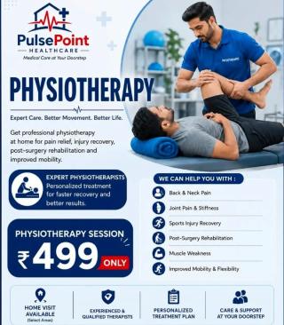 Home doctor visits in jamnagar gujarat,Dr teleconsultations service in jamnagar gujarat,Nursing care at home  Physiotherapy services in jamnagar gujarat,PulsePoint Healthcare 
