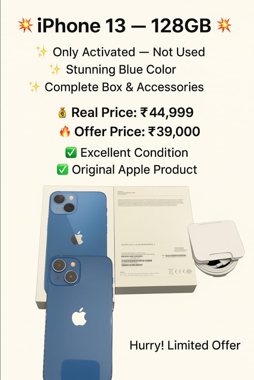 Offer- i Phone 13-128 GB