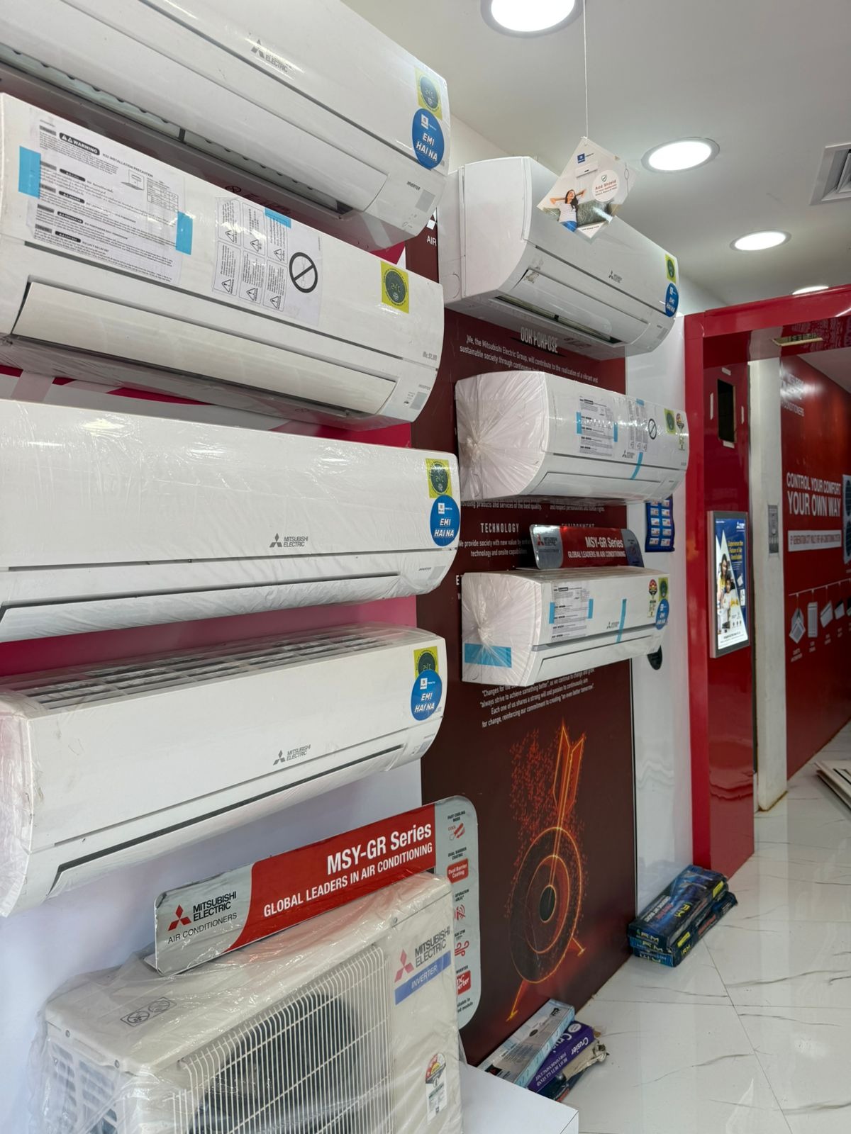 AC sales showroom nadapuram perode, mitsubishi, Panasonic, carrier, gaeneral, star air conditioners 