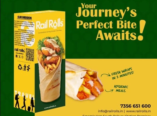 Rail Rolls, Wrapped Fresh Travel Dining Ernakulam,Calicut