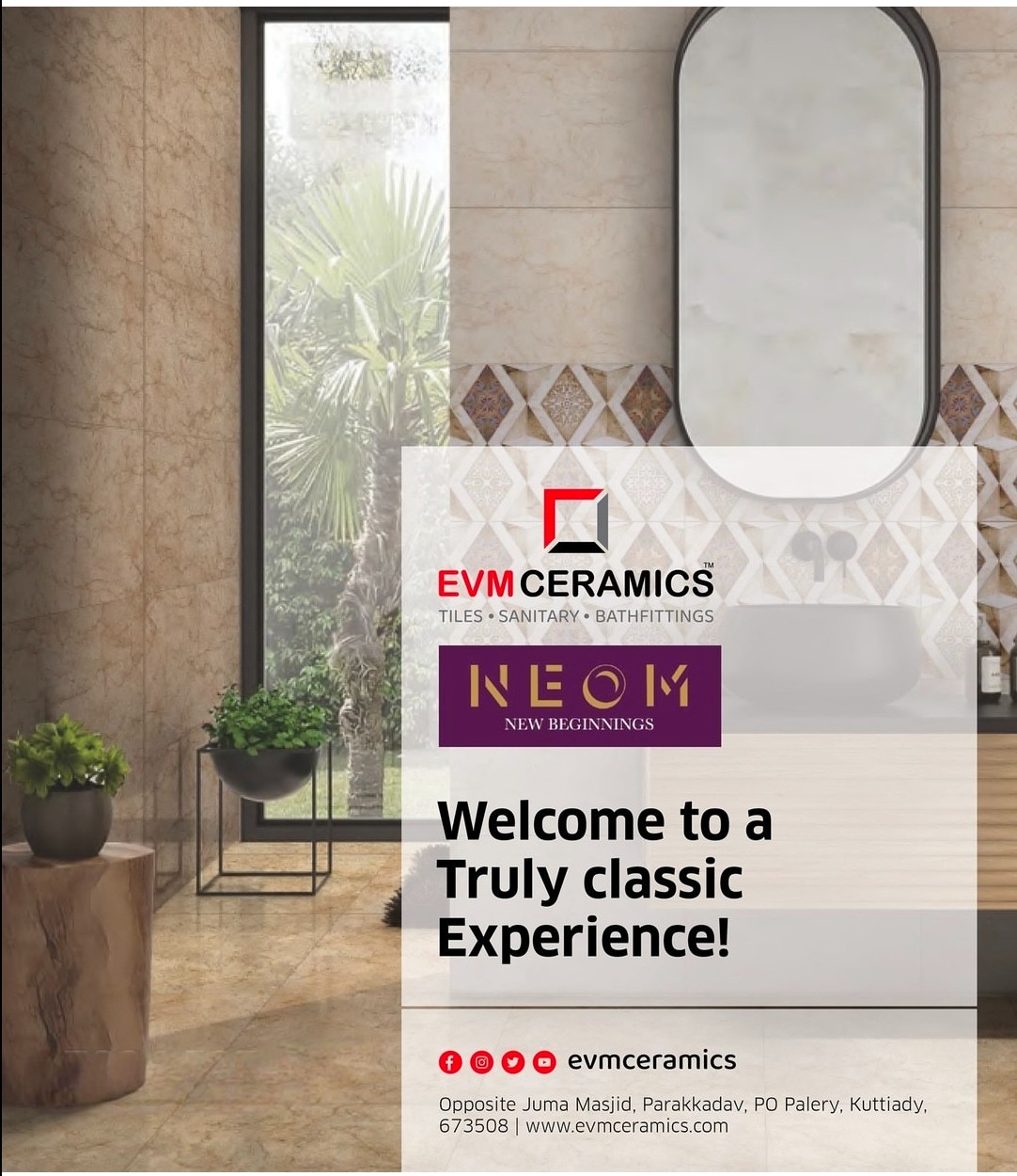 Tiles Showroom  Kuttiadi, Sanitaryware Shop Kuttiadi,EVM Ceramic Parakkadavu Kuttiady 