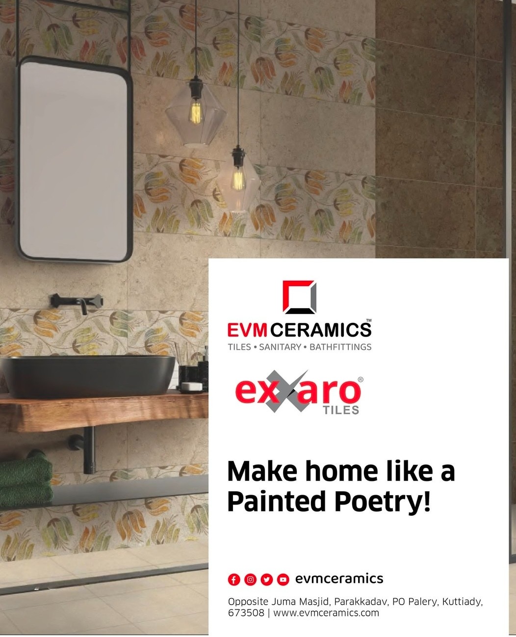 Tiles Showroom  Kuttiadi, Sanitaryware Shop Kuttiadi,EVM Ceramic Parakkadavu Kuttiady 