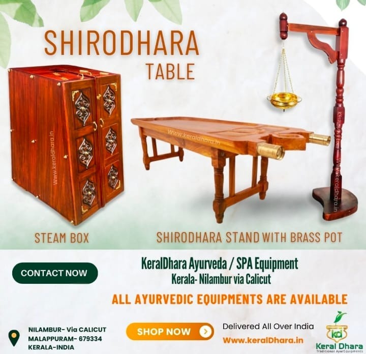 Ayurveda Equipment Manufacturing in Kerala,Ayurvedic Massage Table Kerala,Shirodhara Table Kerala,Keral Dhara Ayurveda Equipment Manufacturers